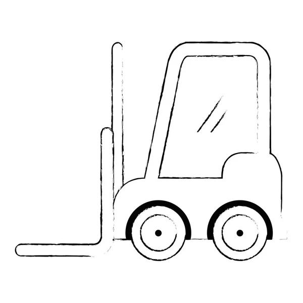 Forklift vehicle isolated icon — Stock Vector