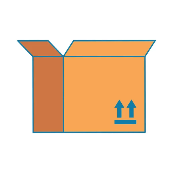 Packing box carton icon — Stock Vector