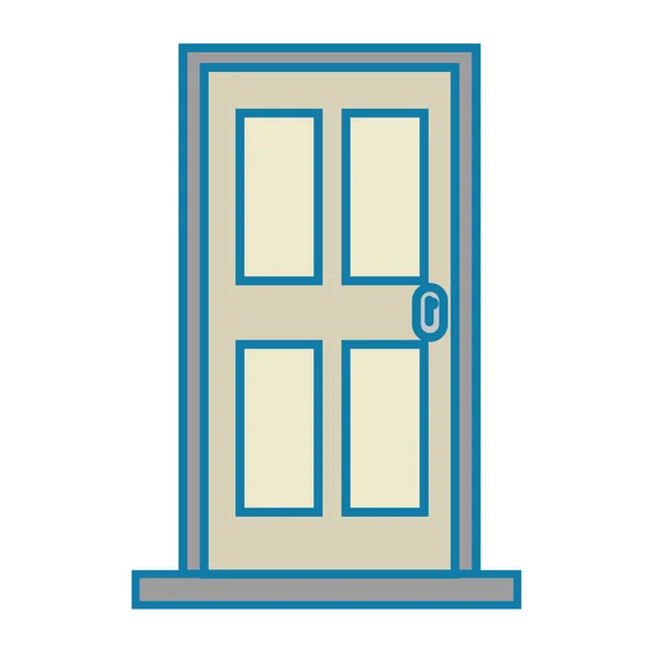 Zimmertür isoliert Symbol — Stockvektor