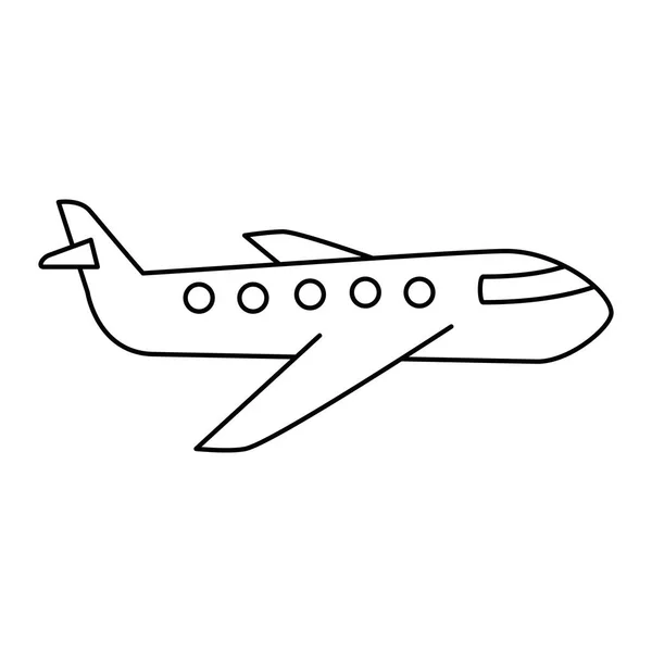 Avión volando icono aislado — Vector de stock