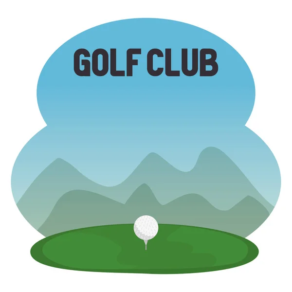 Golf sport club med boll — Stock vektor