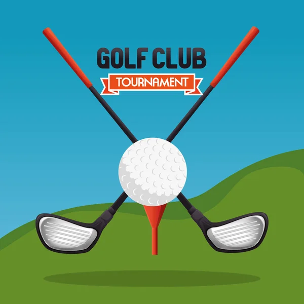 Golf club sport z laskami — Wektor stockowy