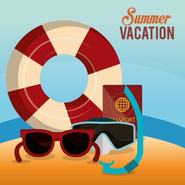 yaz plaj simgeleri ile zevk