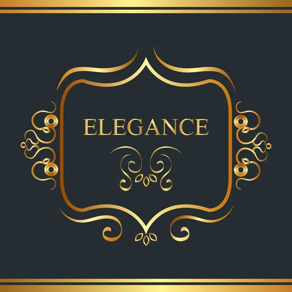 Elegancia arany keret — Stock Vector
