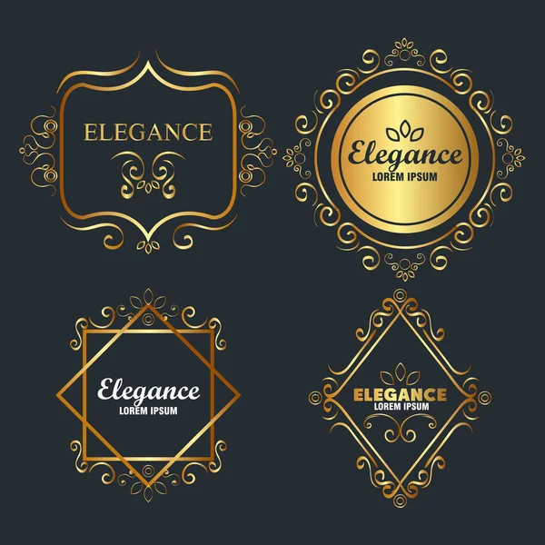 Premium and elegance set frames — Stock Vector