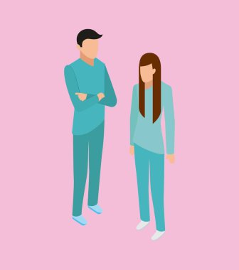 tıbbi sağlık doktorlar karakter Tekdüzen vektör çizim