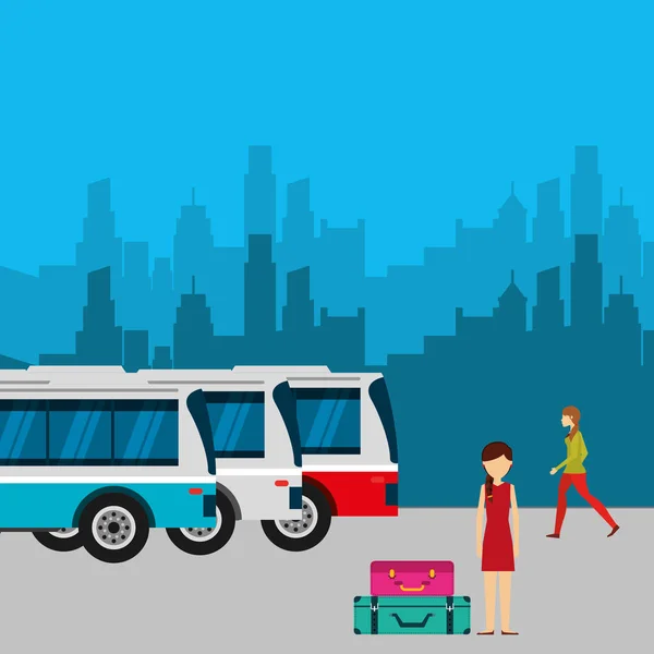 Gps Navigazione Trasporto Città Stazione Autobus Strada Vettore Illustrazione — Vettoriale Stock