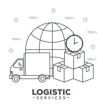 Lojistik Hizmetleri Icons set