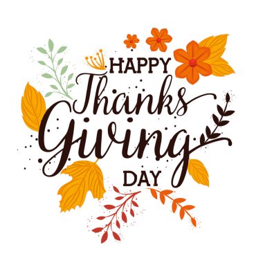 mutlu teşekkürler çiçek dekorasyonu ile kart veren