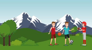 Park spor pratik sporcuların Grup