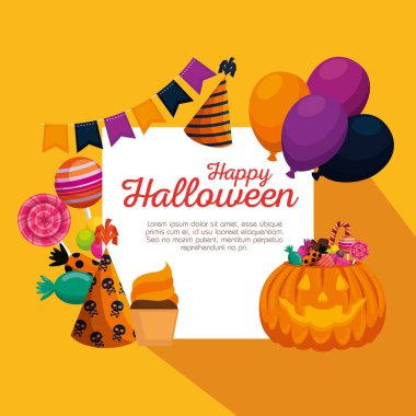 mutlu Cadılar Bayramı kutlama Icons set