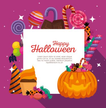 mutlu Cadılar Bayramı kutlama Icons set