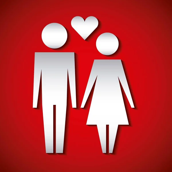 Couple Tenant Main Amour Coeur Famille Protection Vectoriel Illustration — Image vectorielle