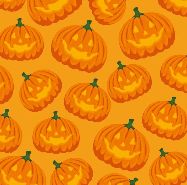 Carte de Halloween cu fundal model dovleac — Vector de stoc