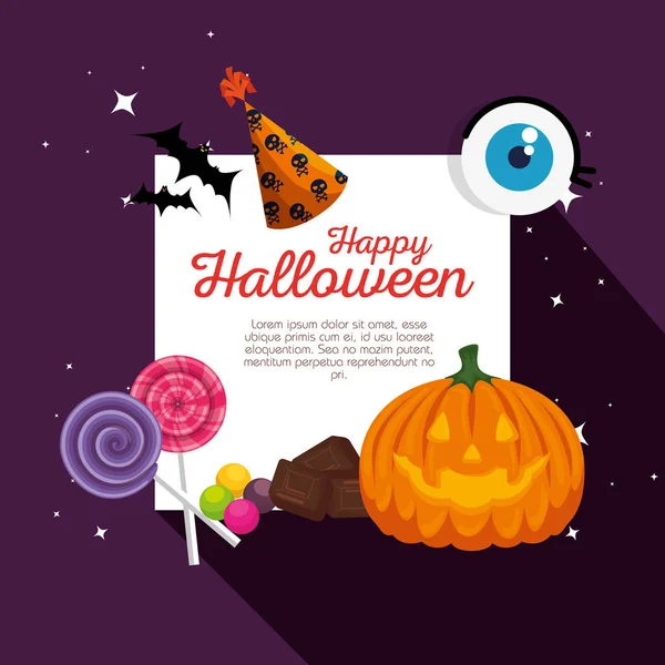 Feliz halloween celebração definir ícones —  Vetores de Stock