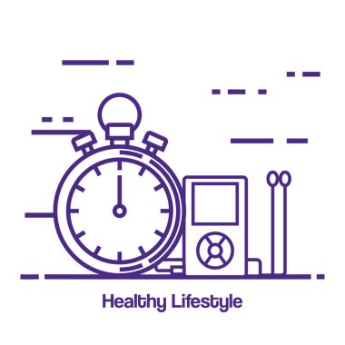 sağlıklı ve fitness lifestyle icons set