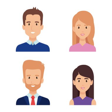 iş insanlar karakter grubu