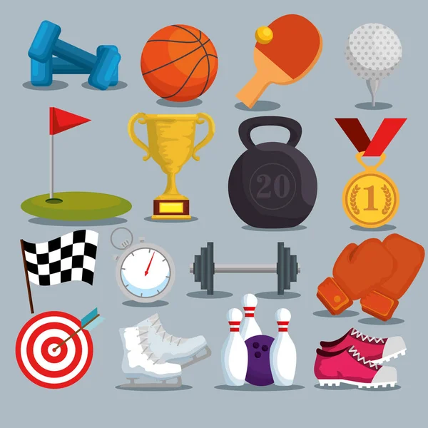 Sport champions league pictogrammen — Stockvector