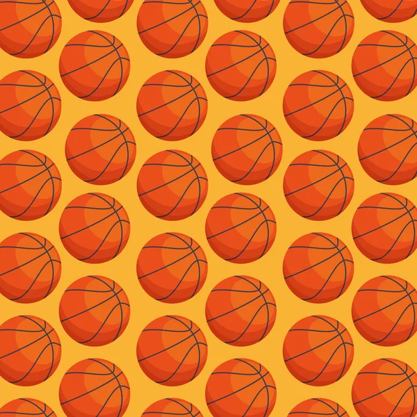 Ballon de basket modèle de sport — Image vectorielle