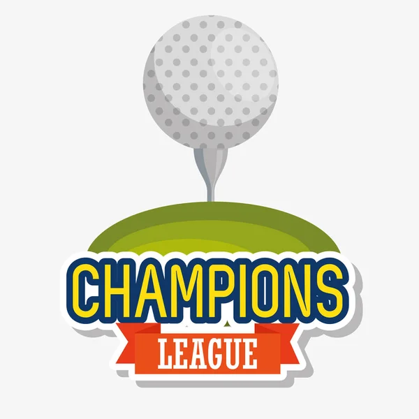 Golf sport champions league pictogrammen — Stockvector