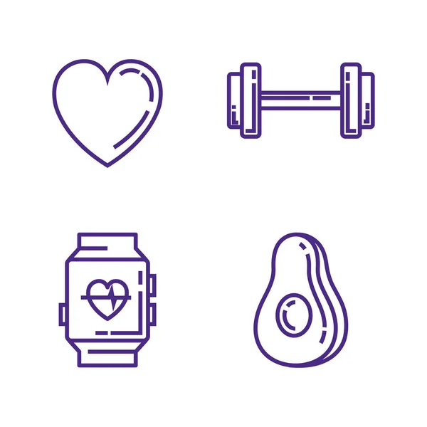 Zdraví a fitness životní styl ikon — Stockový vektor