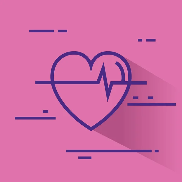 Cardio zdravé srdíčko — Stockový vektor