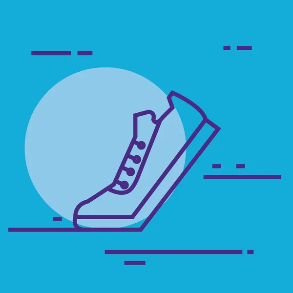 Sportovní boty na tenis zdravého životního stylu — Stockový vektor