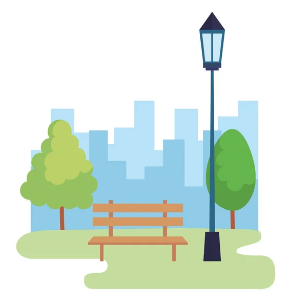 Landscape park scene icon — Stock Vector