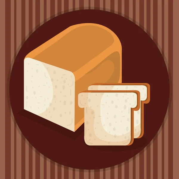 Смачні та свіжі хлібні тости — стоковий вектор