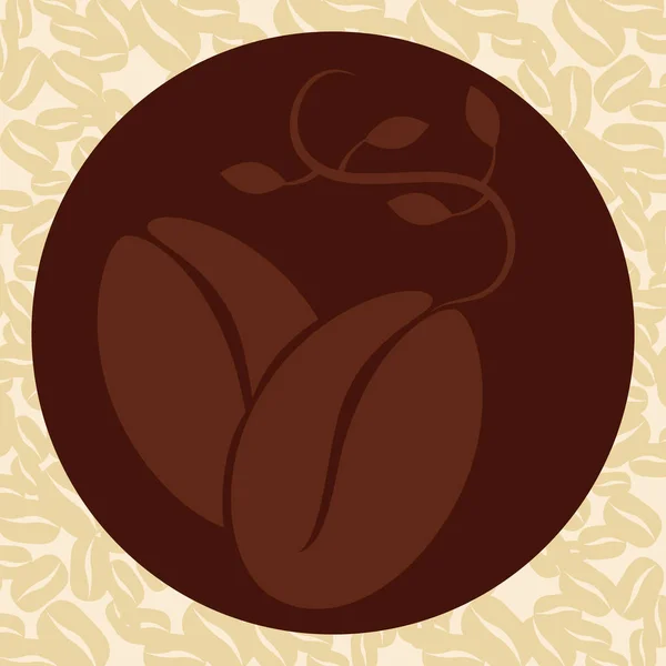 Lahodné kávové zrna plakát — Stockový vektor