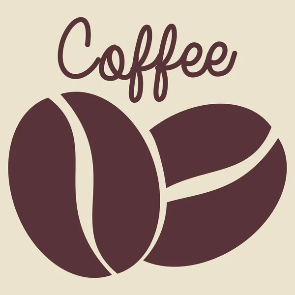 Delizioso poster chicchi di caffè — Vettoriale Stock