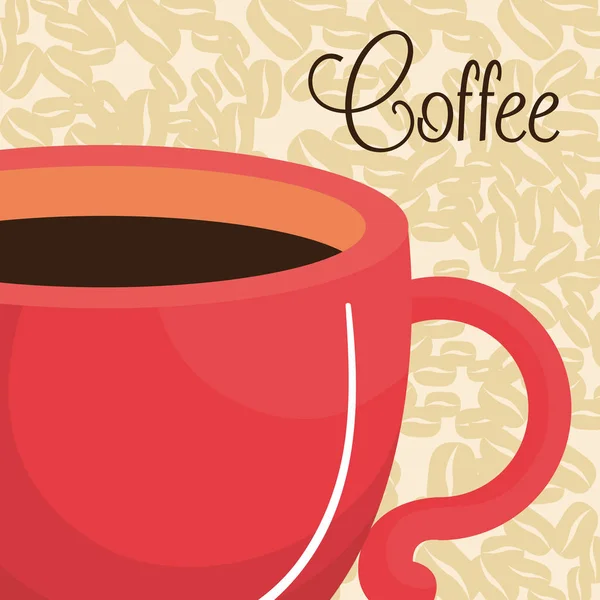 Delicious coffee cup drink — Stock Vector