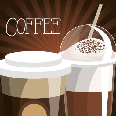 lezzetli kahve dükkanı poster