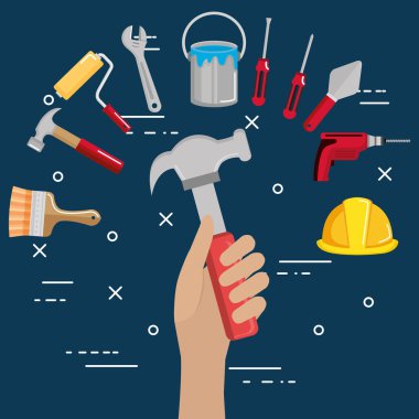 El aracıyla ve inşaat malzemeleri altında