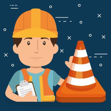 İnşaat ekipmanları karakterle Oluşturucu