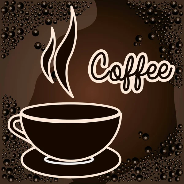 Deliciosa bebida xícara de café — Vetor de Stock