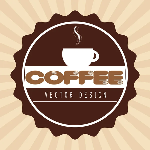 Deliciosa taza de café bebida — Vector de stock