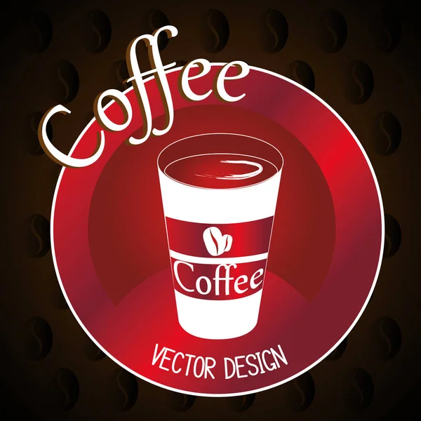 Köstlicher Kaffee in Tasse Kunststoff — Stockvektor