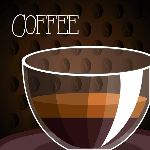 Смачна кава в чашці — стоковий вектор