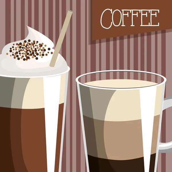 Delicious coffee shop poster — Stock Vector