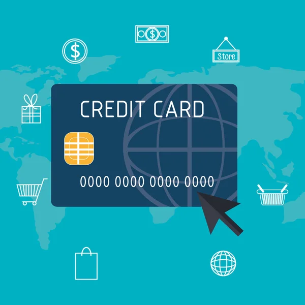 신용 카드 선 구매 — 스톡 벡터