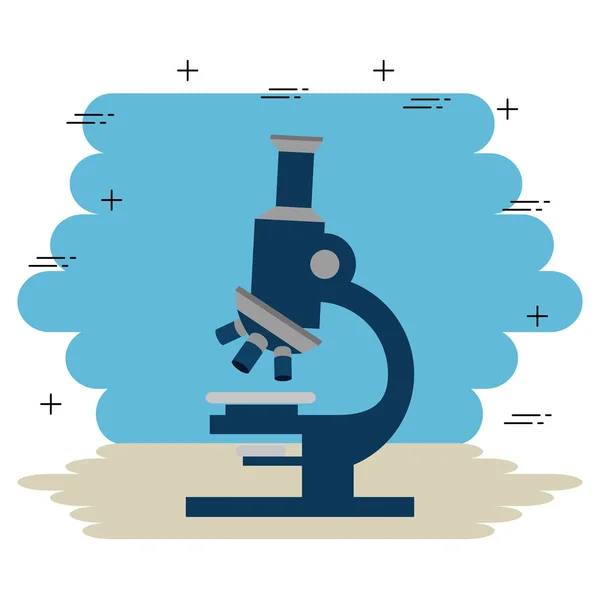 Mikroskopet lab isolerade ikonen — Stock vektor