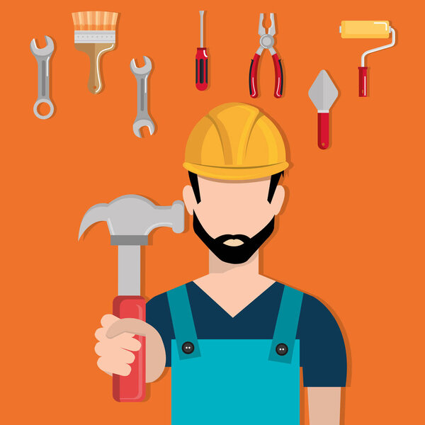 характер строителя со строительной техникой
