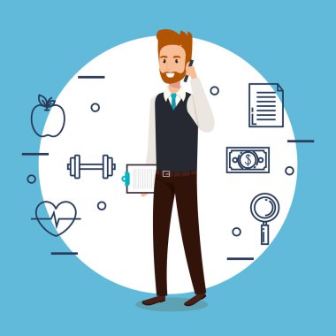 iş işadamı Icons set