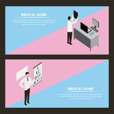 tıbbi sağlık office doktor sınav optik vektör çizim kontrol