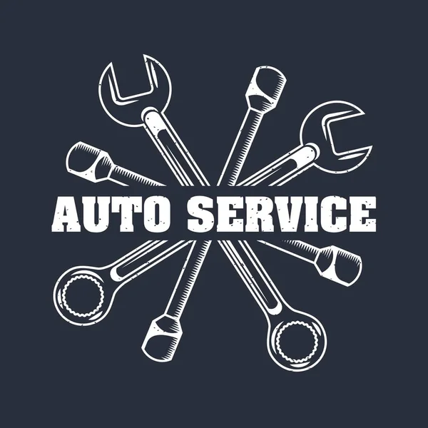 Auto Service Tools Reparatur Schraubenschlüssel Vektor Illustration — Stockvektor