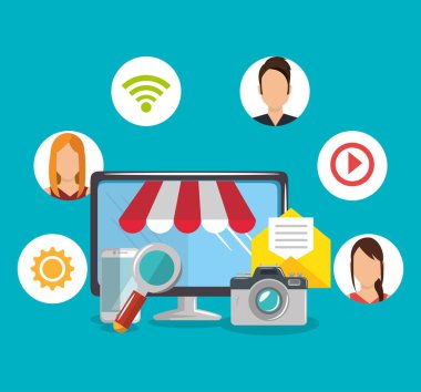 Sosyal Medya Icons toplumla