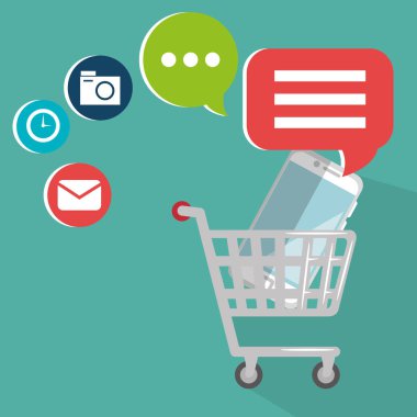 Sosyal Medya Simgeler pazarlama ile Smartphone