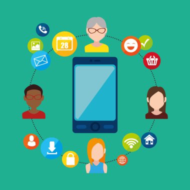 Sosyal Medya Icons toplumla