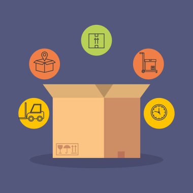 teslimat hizmeti simgelerini kutusuyla